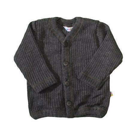 JOHA uld cardigan , uld trøje grå udl trøje , baby uldtrøje