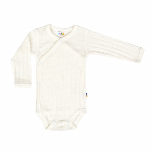 Joha - Body med sideluk (uld/silke) // Råhvid