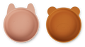 Liewood - Vanessa Silicone 2 pak - Dark rose/mustard mix