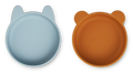 Liewood - Vanessa Silicone 2 pak - Sea blue mustard mix