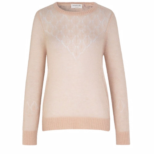 rosemunde, bluse, pullover, strik, bluse, langærmet, figur, mønsterstrikket,