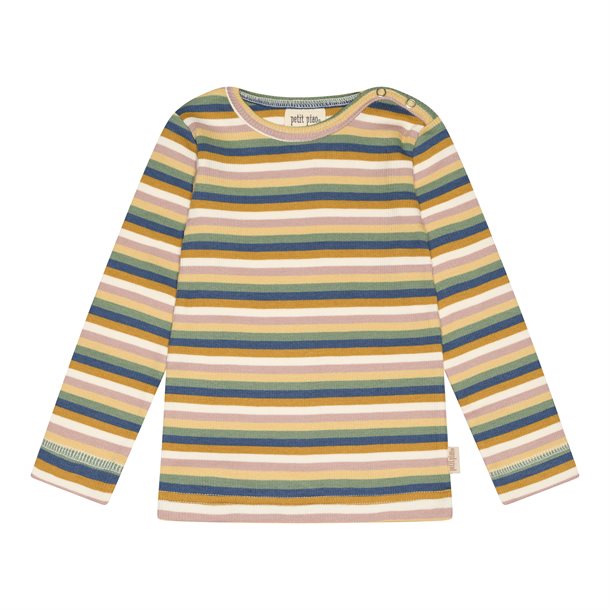 t-shirt bluse langærmet petit piao, Multi Striped