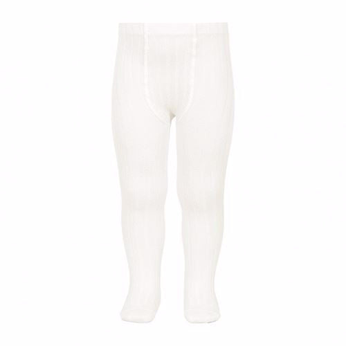 Condor rib strømpebukser, creme hvid, råhvid, hvid