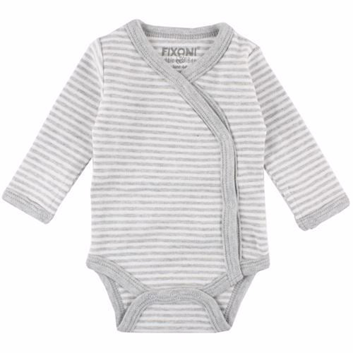Fixoni body med knapper i siden.  100% bomuld råhvid