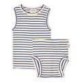 Petit Piao , Underwear Set Modal Striped , Moonlight Blue/Offwhite